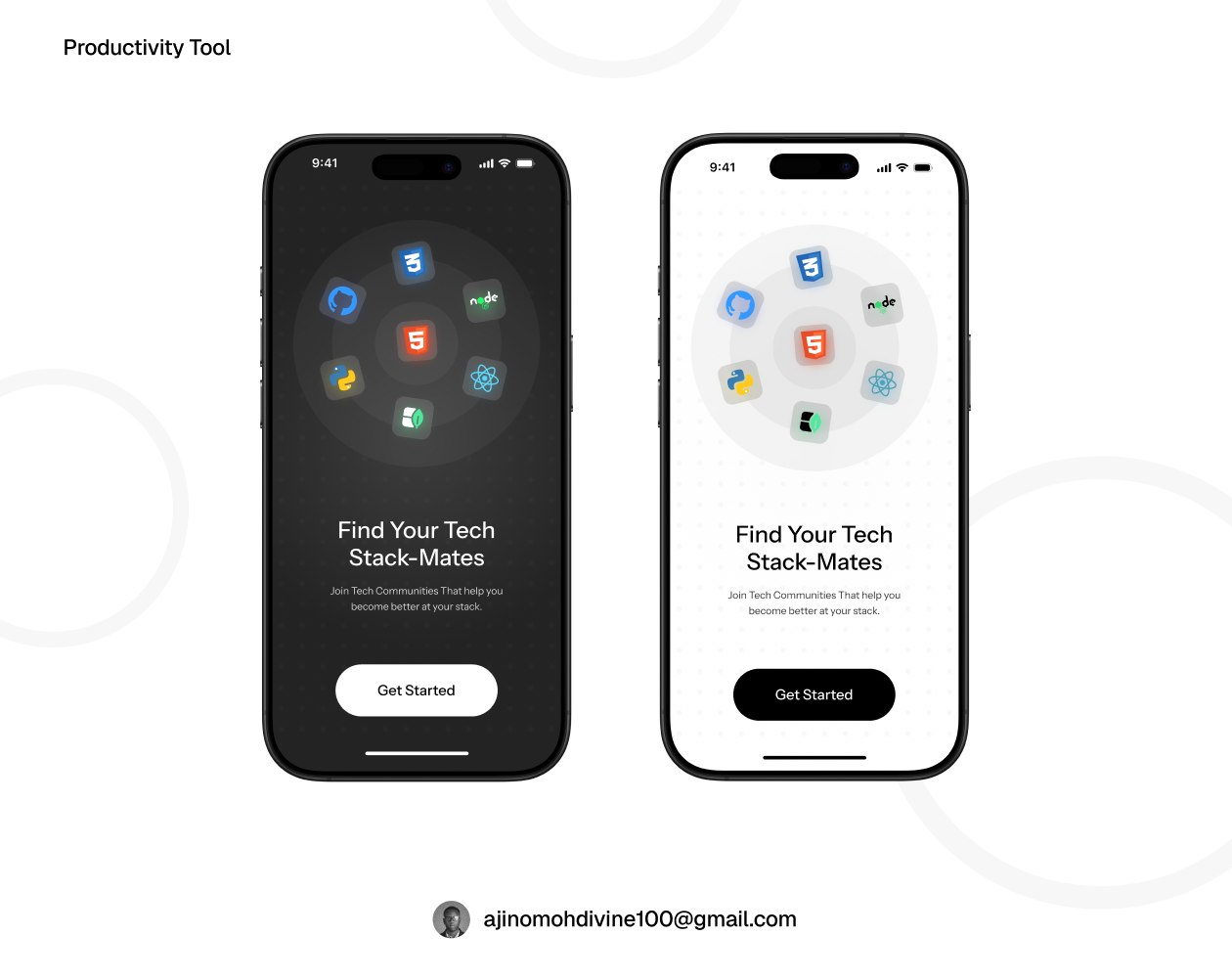 Stackmate productivity app screens